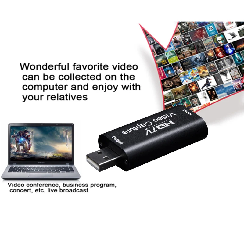 4K USB Video Capture Card for Game and Camera Recording Live Streaming