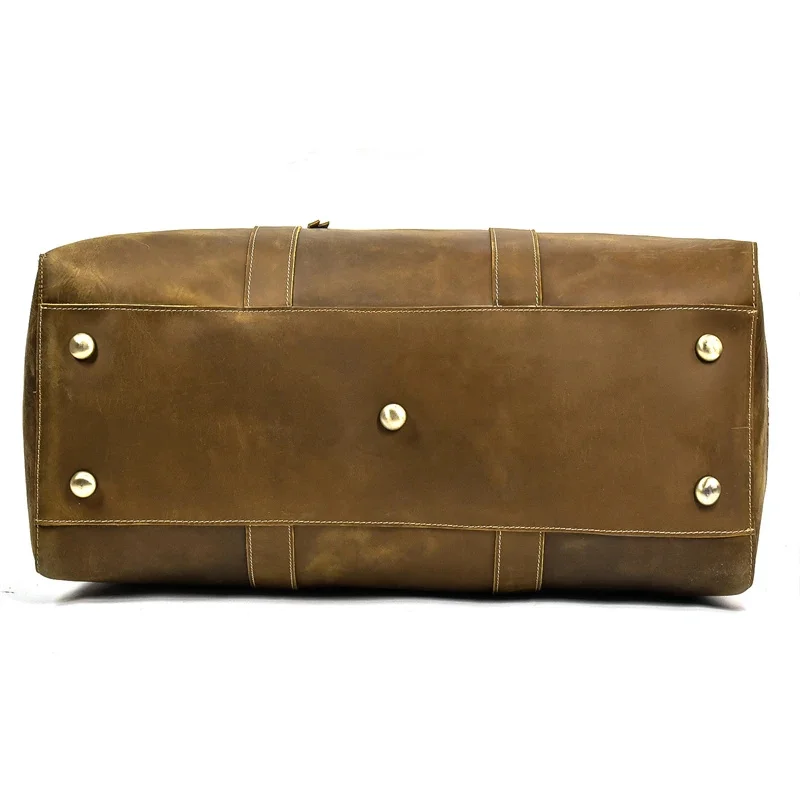 Brown Leather Duffle Bag For Men