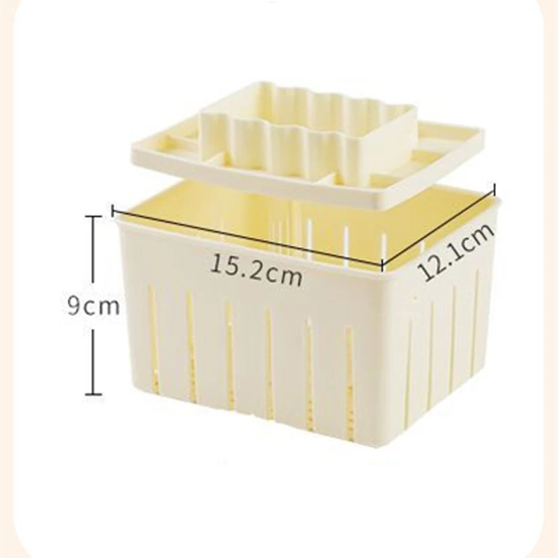 Tofu Press Presser DIY Plastic Tofu Press Mould Homemade Mold Curd Presser Making Mold Cloth 1/2/4PCS