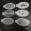 6 Pcs Stencils for Body Painting Face Art Halloween Party DIY Makeup Stamps Temporary Tattoos Reusable Stencils Plastics 3