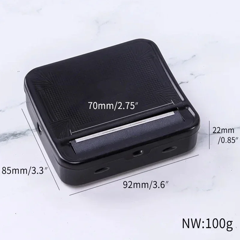 Compact Metal Cigarette Roller with Tobacco Storage - Portable Smoking Accessory
