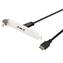 RGEEK 50cm USB - C Female Connector Extension Cable with Panel Mount Screw (Single Port)