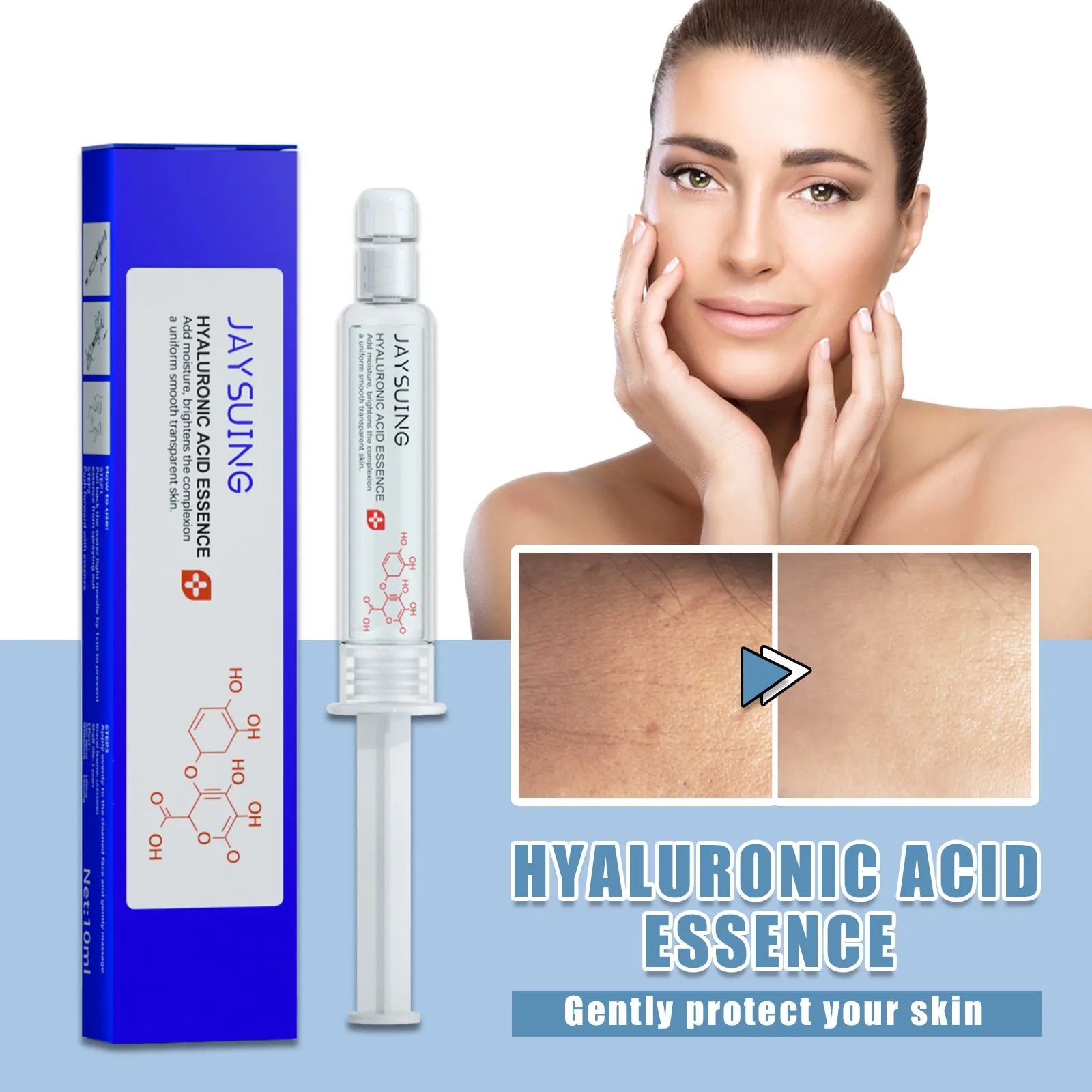 

Korean Moisturizing Hyaluronic Acid Face Serum Whitening Tightening Skin Care Pores Shrink Wrinkles Remove Facial Liquid Essence