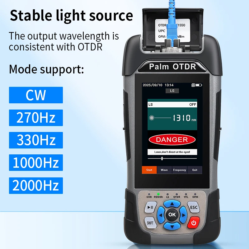 KP600 90KM OTDR 1310/1550nm 24/22dB Fiber Optic Cable Tester Optical Time Domain