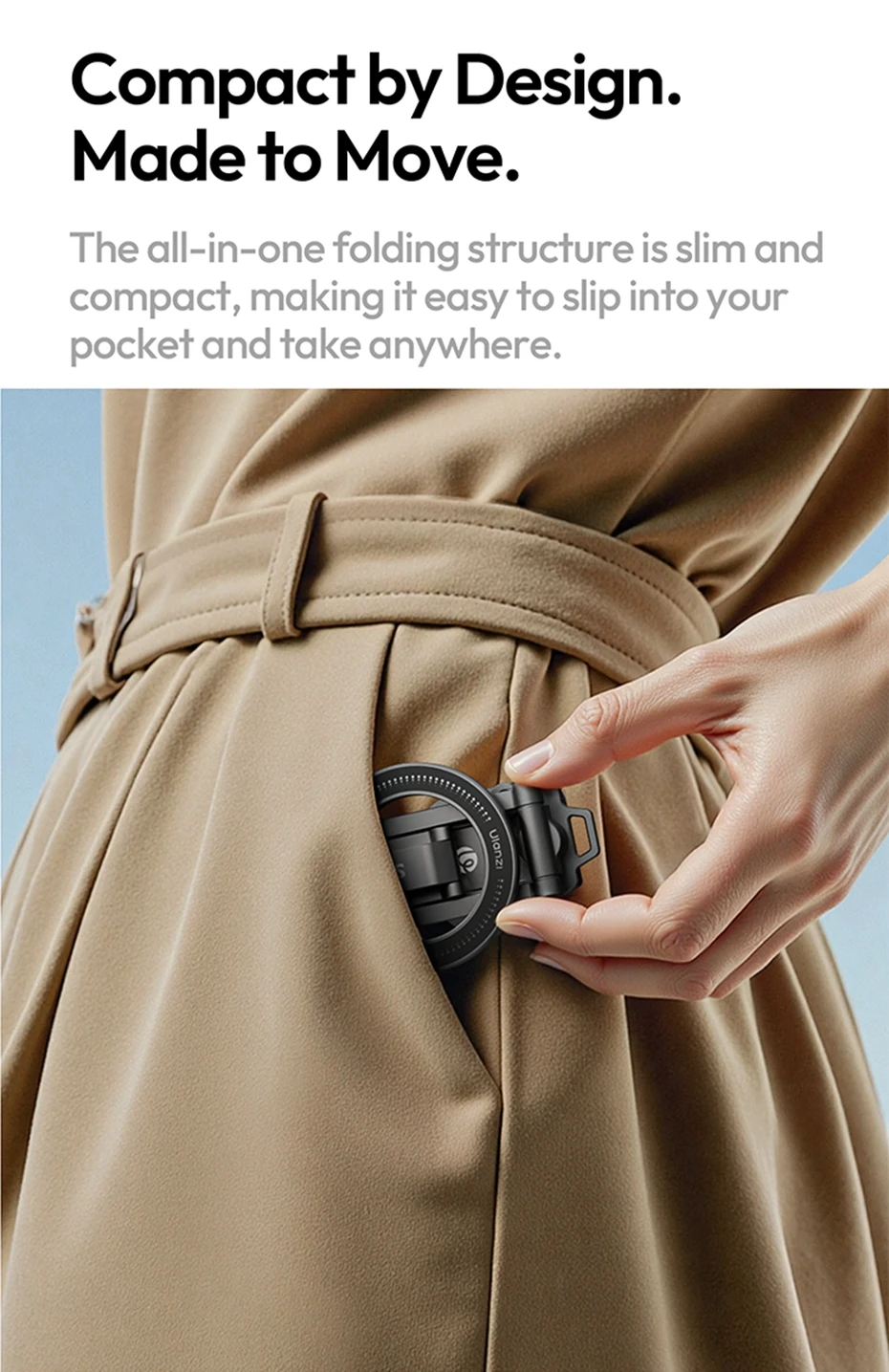 Foldable Phone Stand with Magnetic Ring / Phone Clip Mount Tripod Selfie Mantis