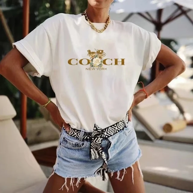T-shirt de luxe léger tendance 2026 pour homme et femme, en coton respirant, idéal pour la plage, à manches courtes 1