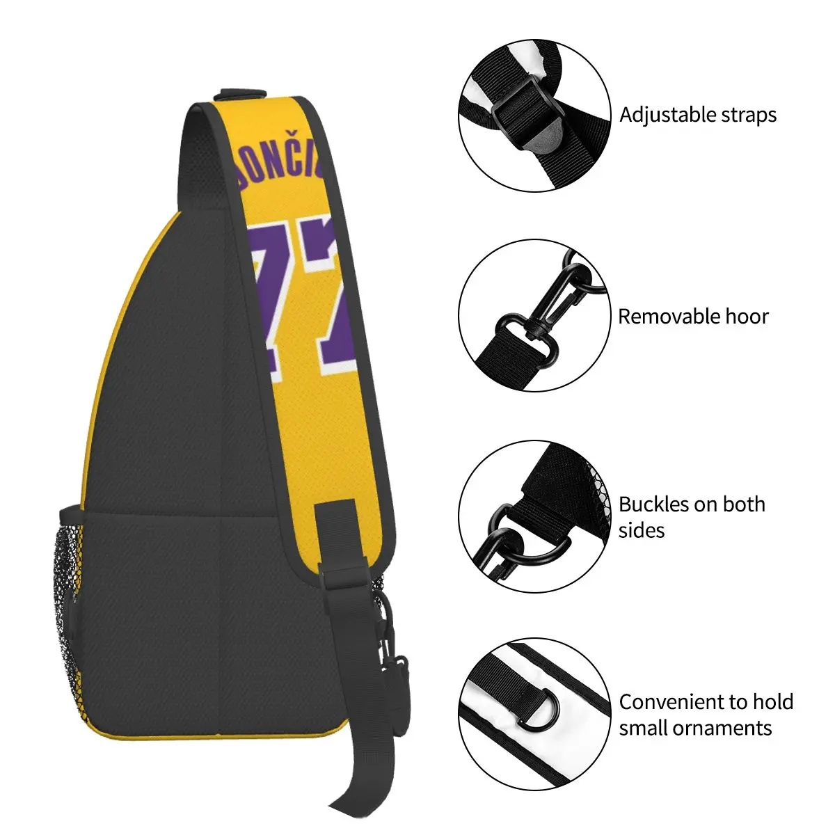 Sling L-Luka Magic Num 77 Laker Chest Bags Crossbody Shoulder Backpack Outdoor Sports Daypacks Fashion Bag 5