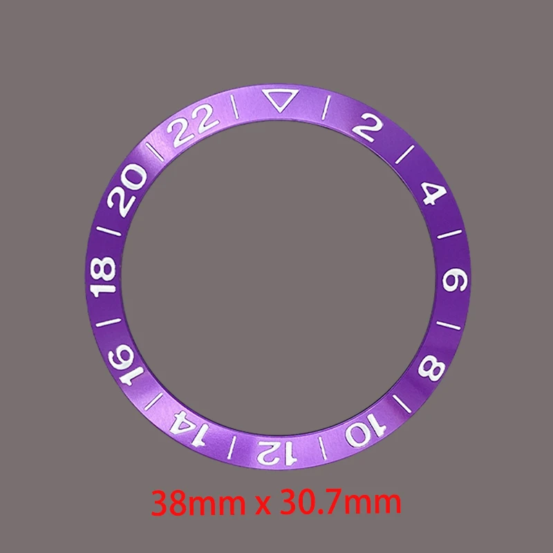 Curved Aluminium Watch Bezel Insert - 38mmx30.7mm