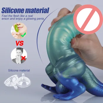 Dinosaur Shape Huge Anal Dildo Of Silicone Anal Plug Monster Prostate Massager Thick Adult Sex Toy For Vaginal G Spot Anal Play 4