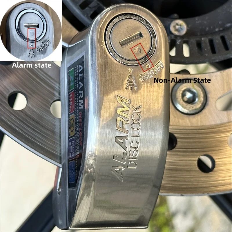 Bicycle Disc Brake Lock Bifunctional With Keys Motorcycle Alarm Anti Theft for Scooter