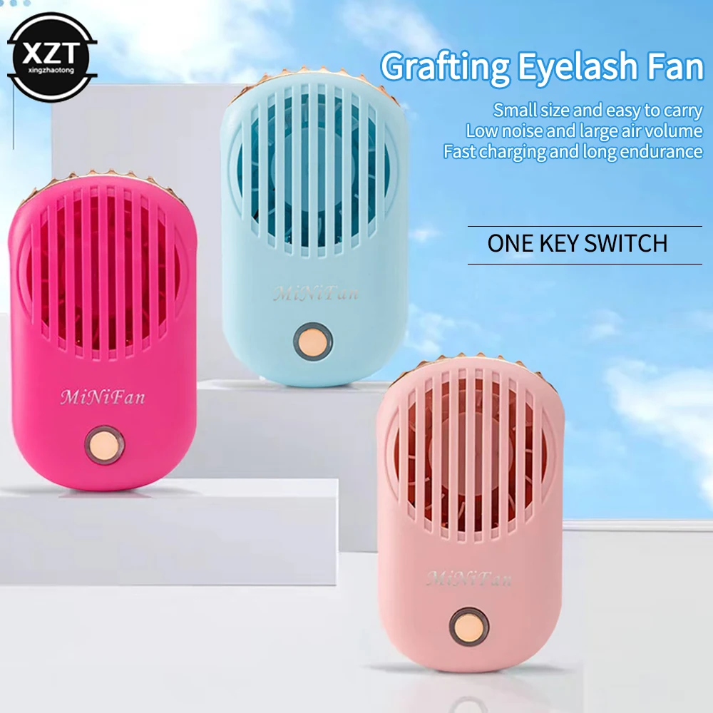 

Mini Air Conditioning Blower Eyelash Fan Dryer USB Rechargeable Handheld Eyelashes Dryer Fan Mini Portable Fans Eyelashes 800MAH