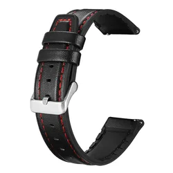 Cinturino per Orologio in Pelle di Silicone Premium - Cinturino per Smartwatch 46mm, Bracciale 22mm