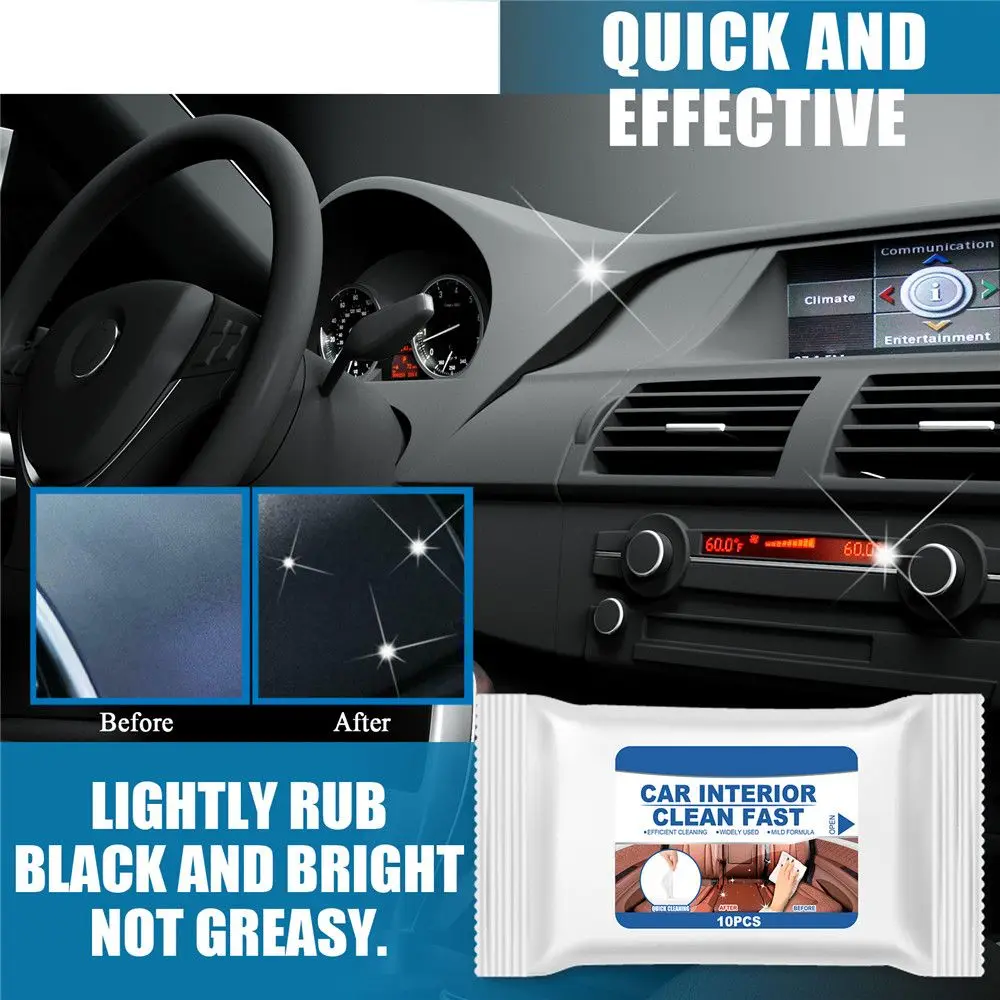 Car Wipes Interior Cleaning Protection Wet Towel Car Care Non-woven Tissue  Leather Cleaner Car Interior Cleaning Wipes Anti-fog