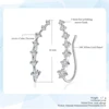 85912-d10af5.jpg Boucles d'oreilles longues en Zircon pour femmes, crochet, Clip, ensemble à quatre dents, escalade, manchette, bijoux à la mode, cadeaux, E527