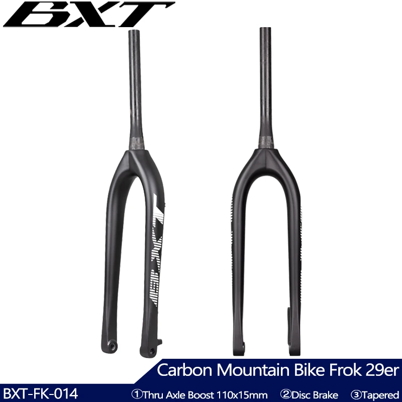 BXT Full Carbon MTB Gabel Boost 110*15mm 29er mountainbike gabel 29 "zoll disc bremse Verjüngt 1