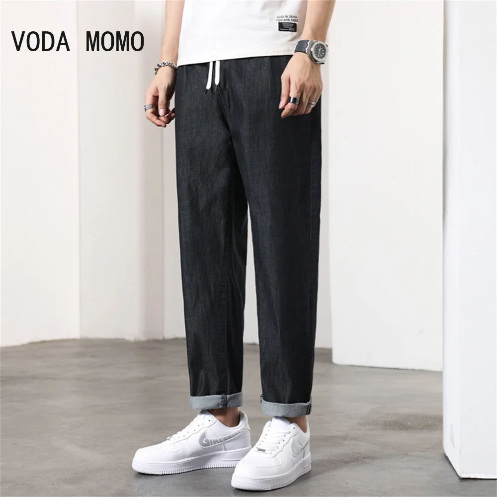 Blue Man Slim Fit Fashion Denim Pants 2022 New Men Stretch Tinta Unita Jeans Uomo Designer Brand Elastic Straight Pants Jeans