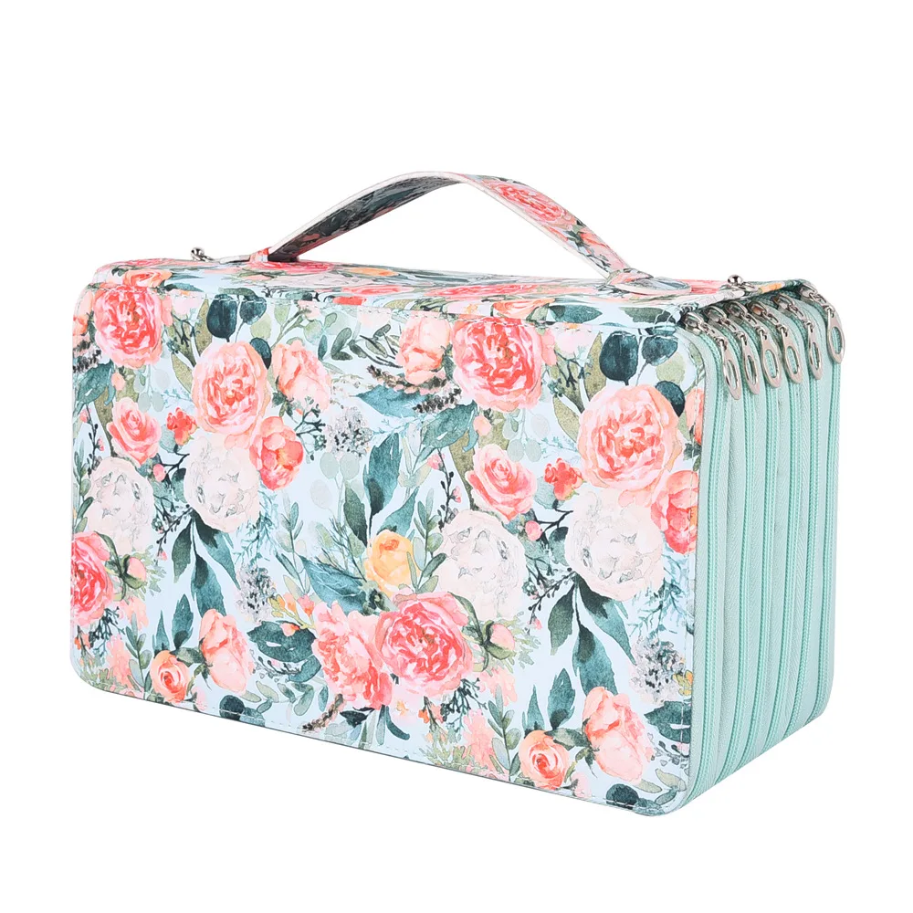 

SoaKoa 363 слотов цветной карандаш фотоорганайзер с молнией большой емкости держатель для ручки сумка для студента или художника