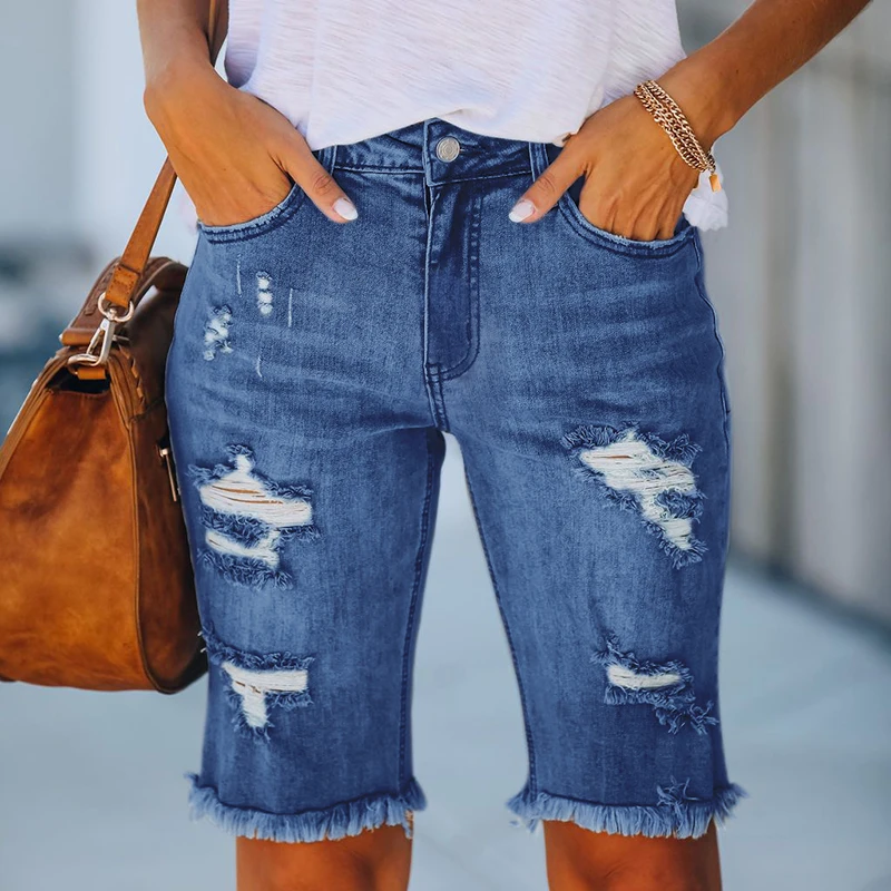 2022 New Cycling Denim Shorts Women 