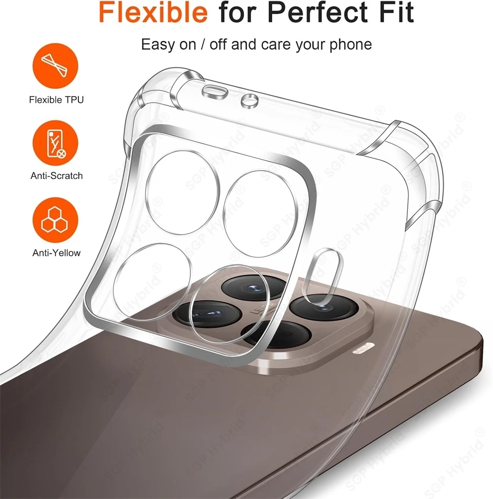 Crystal Clear Silicone Airbag Shockproof Case