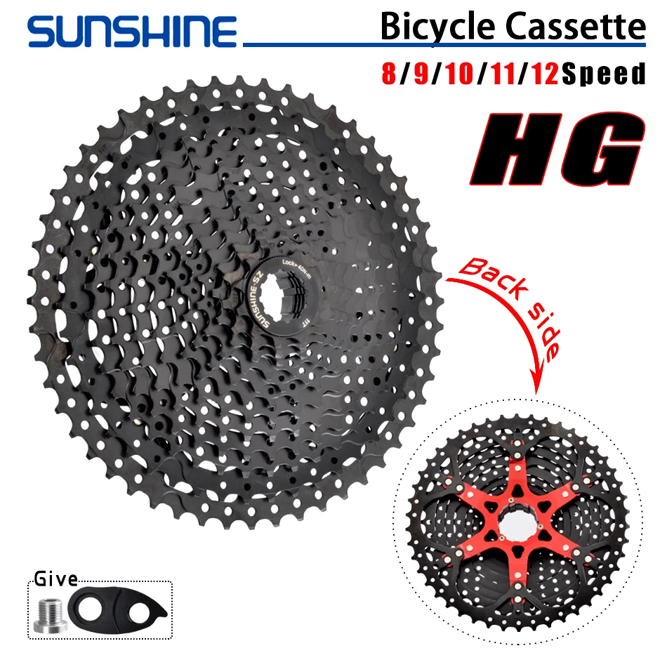 SUNSHINE черный велосипед Freewheel горный кассеты 8/9/10/11/12 скорость SHIMANO HG структура
