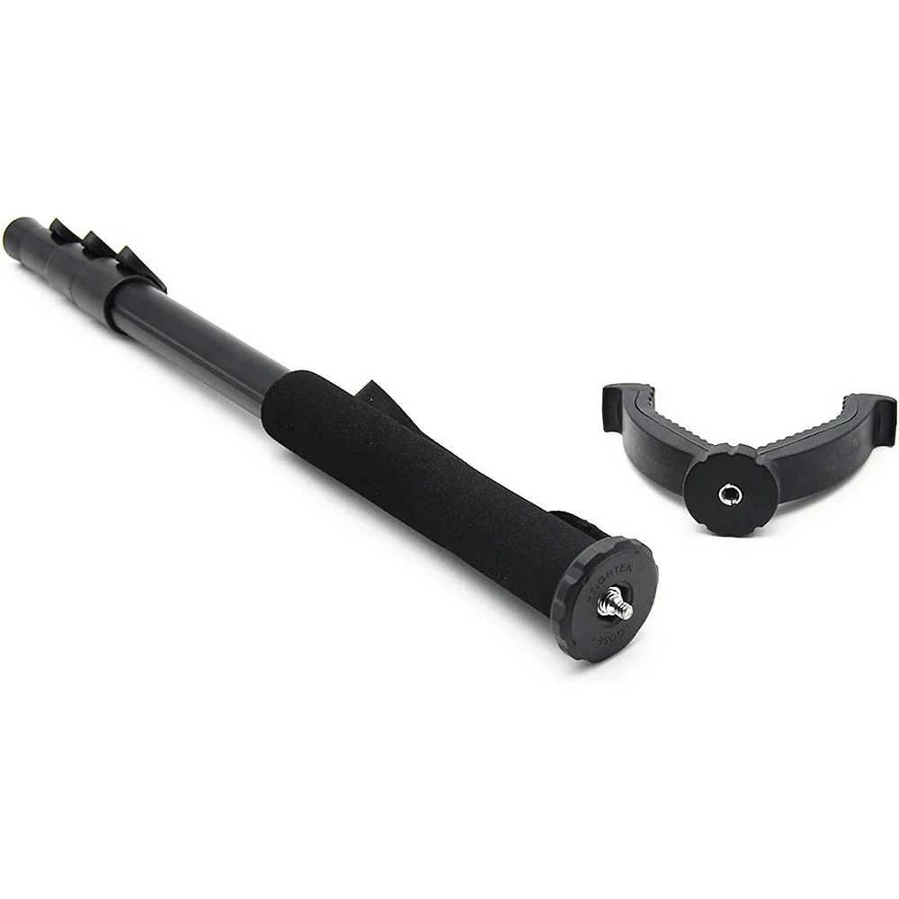 Portable Rifle Shooting Rest Monopod with V Yoke Bracket Hunting V Shaped Gun Rack Hunting Shooting Stick Aluminum Construction