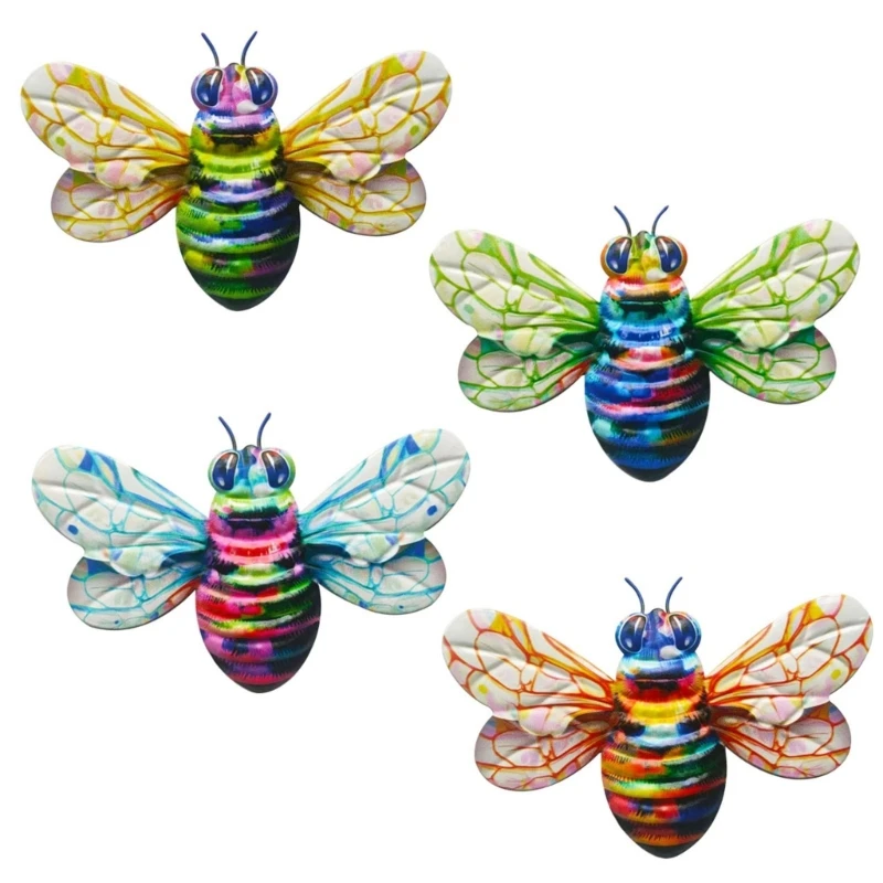 

YYSD Decorative Iron Bees Wall Ornaments for Courtyard Balcony Wall Hangings Artwork