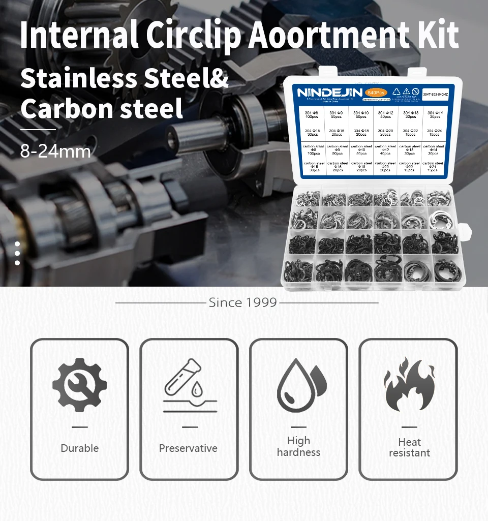 anel sortimento kit para furo aço carbono