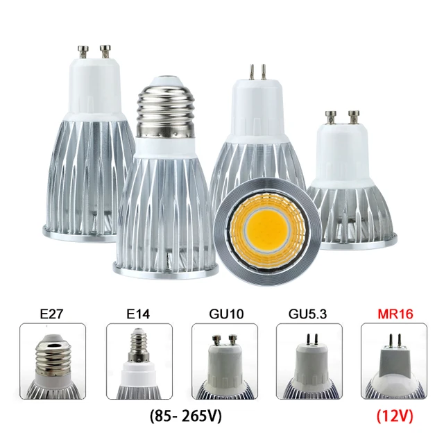 100pcs 3w /5w/ 7w/ Cob Gu10 E27 Gu5.3 Led Bulb Lamp Led Downlight Mr16 Dc12v - Led Spotlights - AliExpress