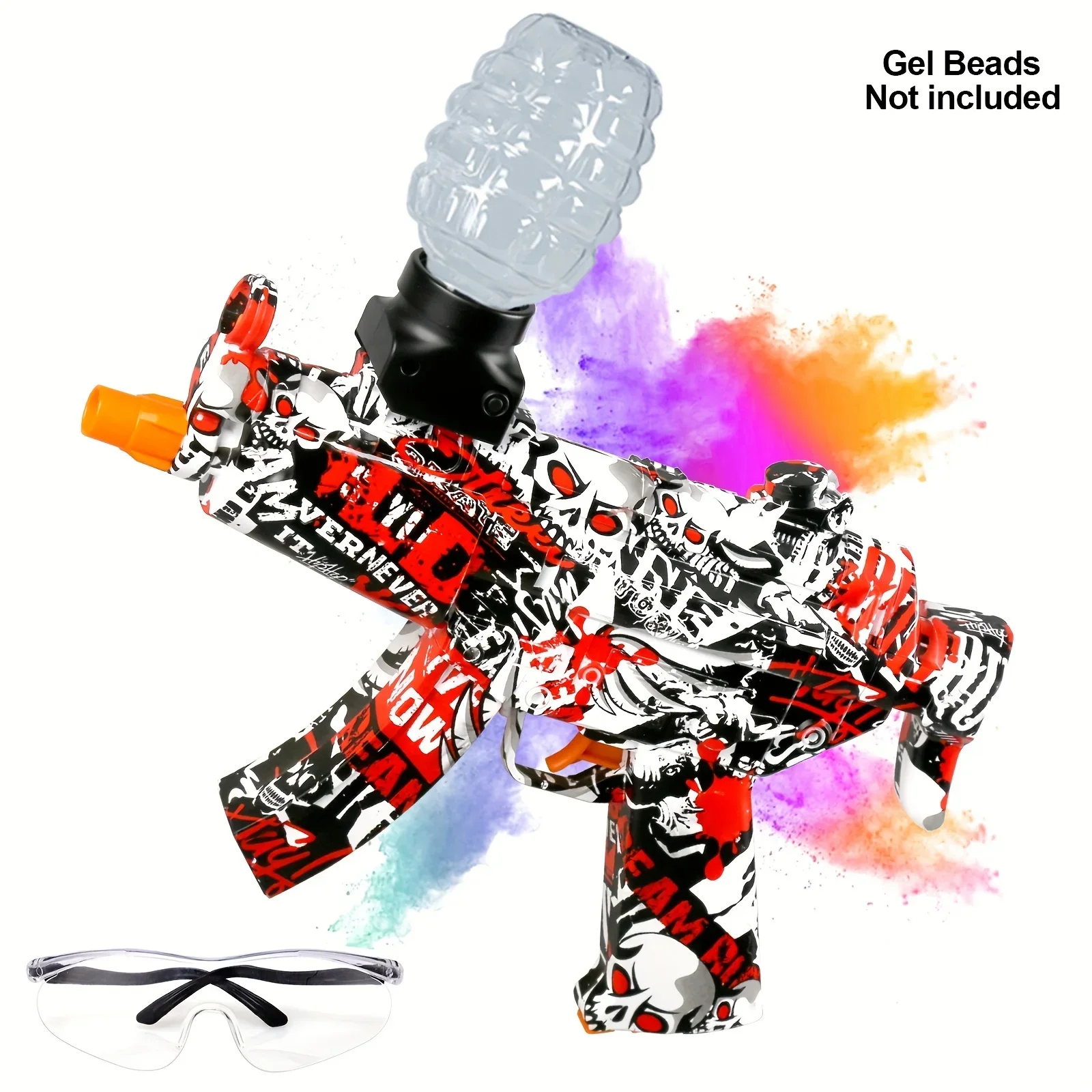 

MP5 Электрический водяной пистолет, автоматический MP5 игрушечный пистолет с очками, уличная стрельба, командная игра, подарок