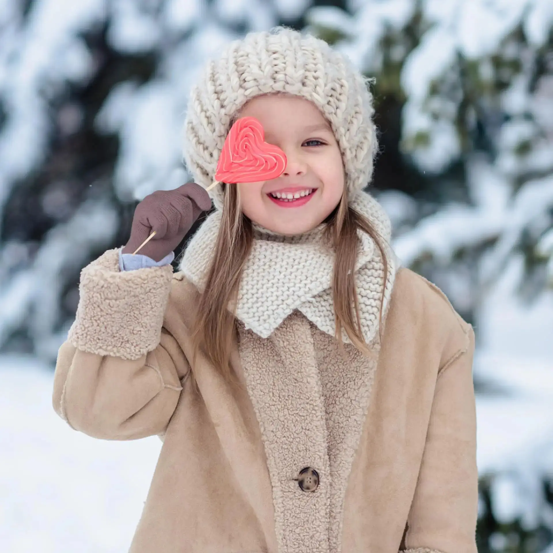 Winter Warm Kids Gloves Windproof Knitted Soft Full Finger Outdoor Cycling Gloves Thermal Anti-cold Children Running Gloves