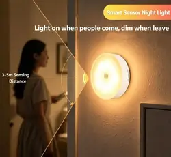 Smart Rechargeable Dual - Color Night Light with USB Sensor (Mini night light)