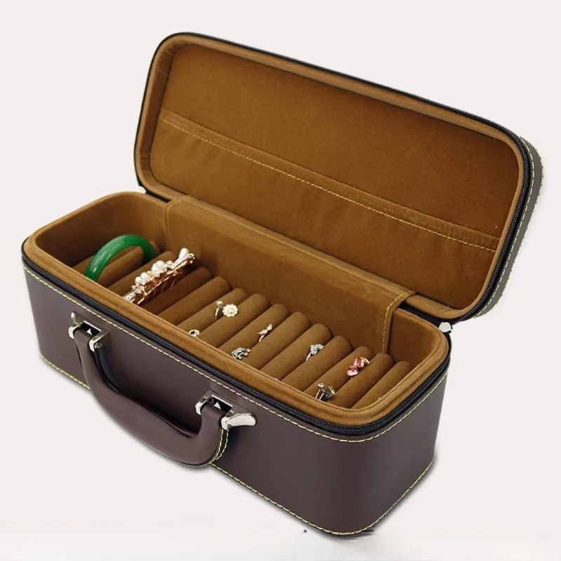 Big Size Jewelry Box Portable Earrings Necklace Bracelet Rings Jewelry Box Portable Women Accessories Holder Organizer Storage