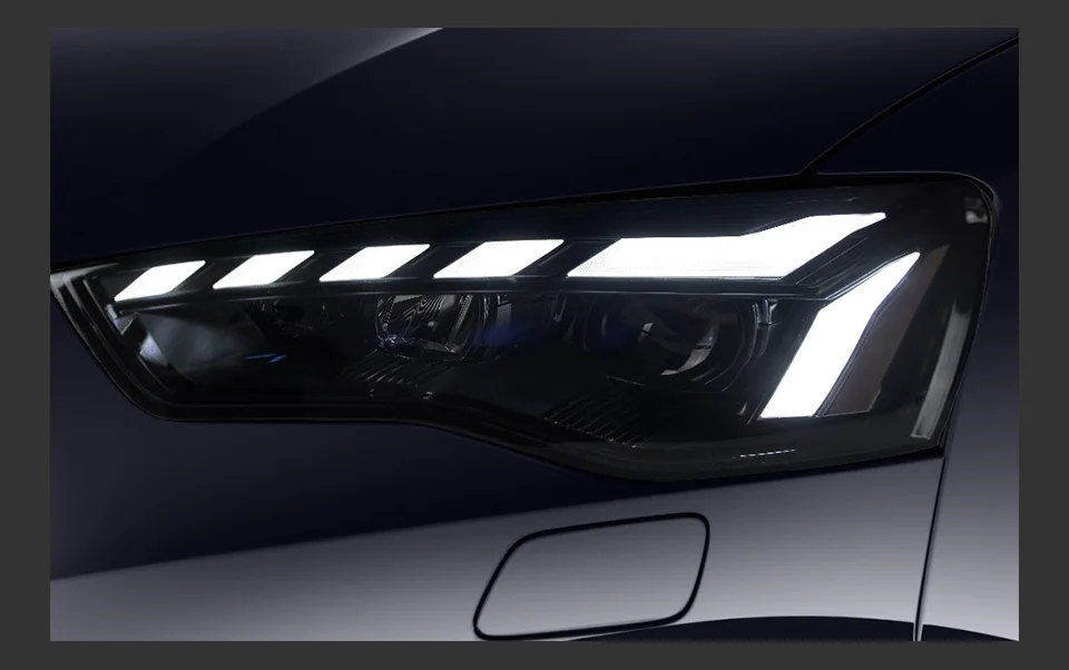 AKD رئيس مصباح لأودي A5 A5L LED المصباح 2008-2016 المصابيح الأمامية A5 DRL بدوره إشارة عالية شعاع الملاك العين العارض عدسة