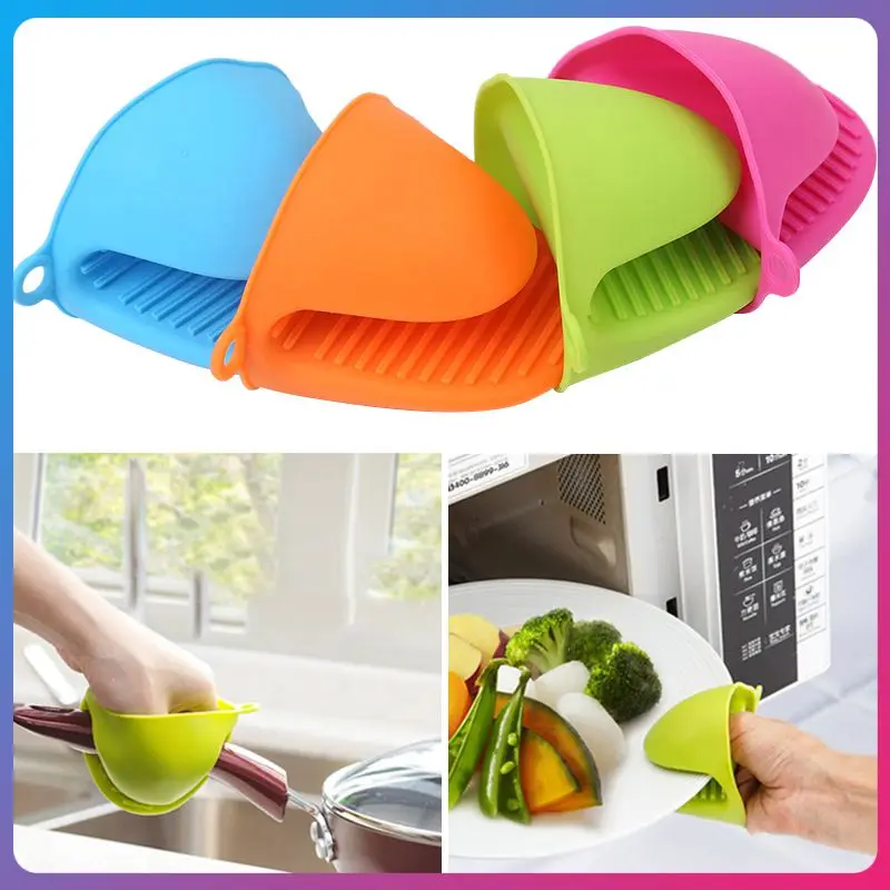 Anti-scalding Gloves Kitchen Insulated Oven Hand Clip Thickened Food-grade Silicone Thickened Anti-scald Gloves Kitchen Supplies