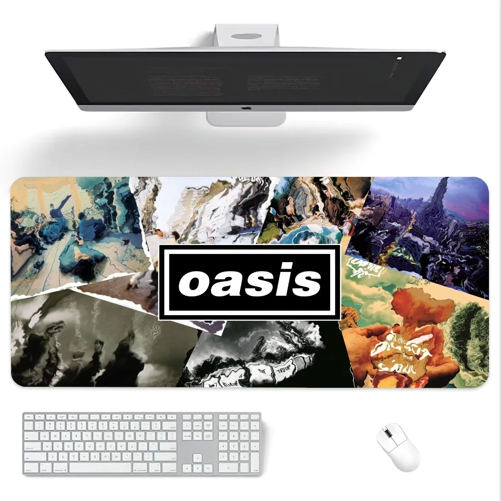 Rock Band O-Oasis Definitely Maybe Mouse Pad Computer Laptop Gaming Office Wrist Guard Non Slip Keyboard Pad 3