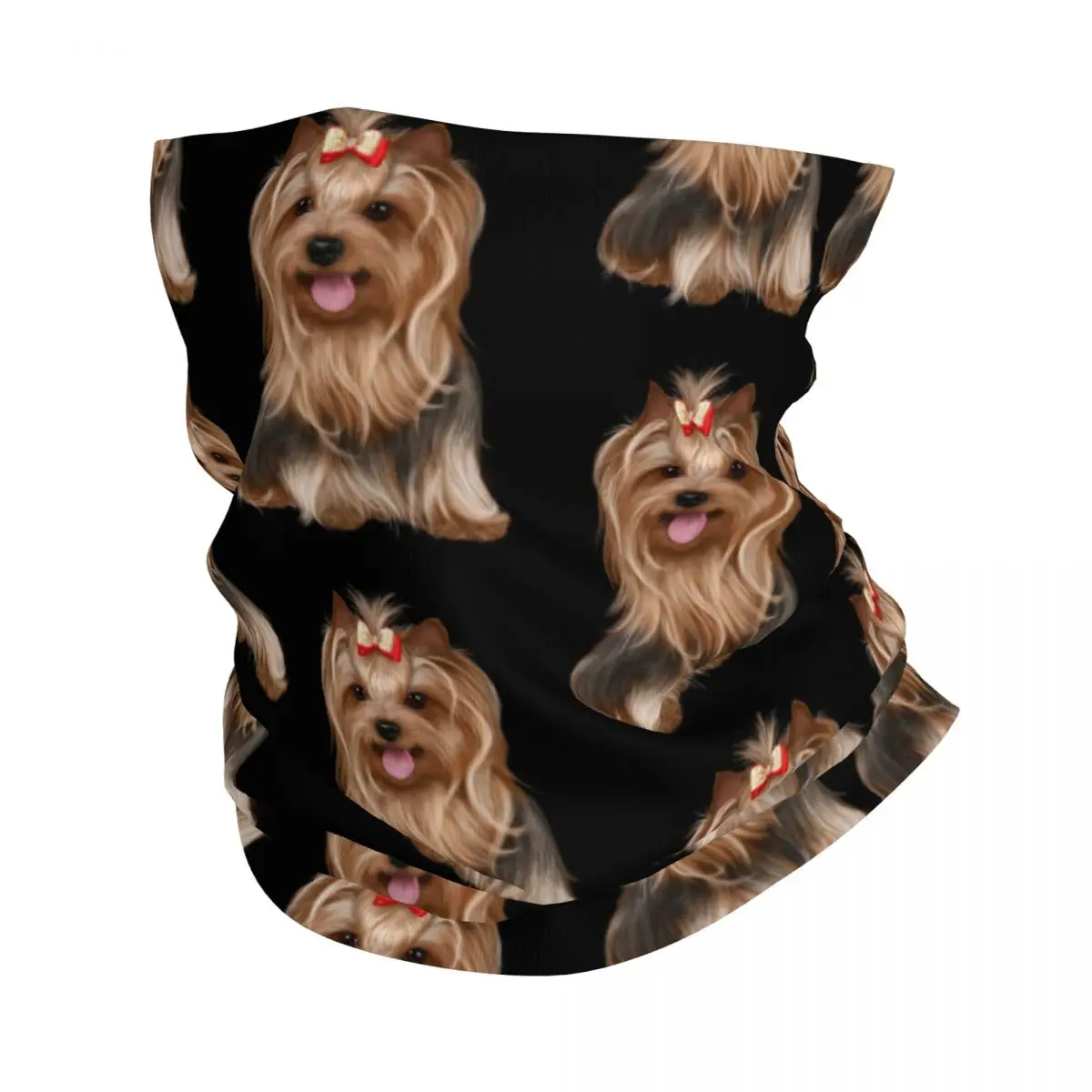 

Yorkshire Terrier Yorkie Dog Neck Gaiter Women Men UV Face Shield Winter Bandana Scarf for Ski