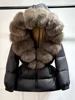 Janveny 2024 Winter Puffer Jacket Women Real Fox Fur Hooded Thick Warm 90% White Duck Down Coat Female Parkas Waterproof 2