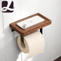 ที่ใส่ tisu toilet แบบติดผนังที่ใส่ผ้าขนหนูกระดาษในห้องน้ำที่ทำจากไม้ชั้นวางของอุปกรณ์ห้องน้ำกระดาษชำระ 1