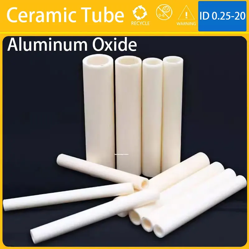 Ceramic Tube ID 0.25-20mm High Temperature Resistant