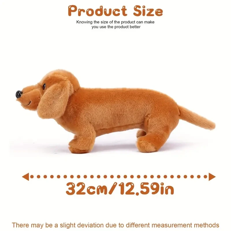 Simulate Verisimilitude dachshund Douglas Spats Black &Tan Coffee Dachshund Dog Plush Stuffed Animal Give chirdren Brithday Gift 5