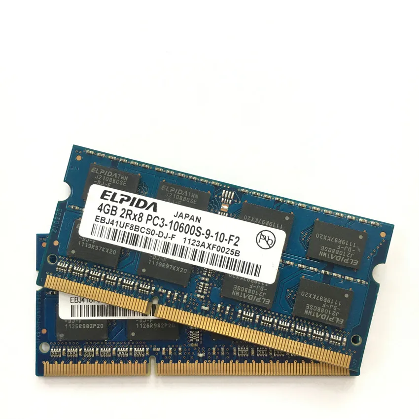 ELPIDA DDR3 4GB 2Rx8 PC3  10600S 1333Mhz 4G 1333 MHZ Laptop Memory Notebook Module SODIMM RAM