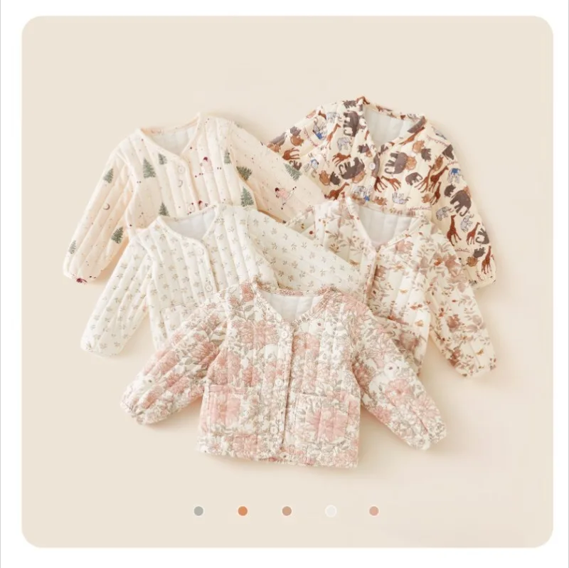 Kids Velvet Jacket - Nordic Style Cotton Coat for Autumn Winter