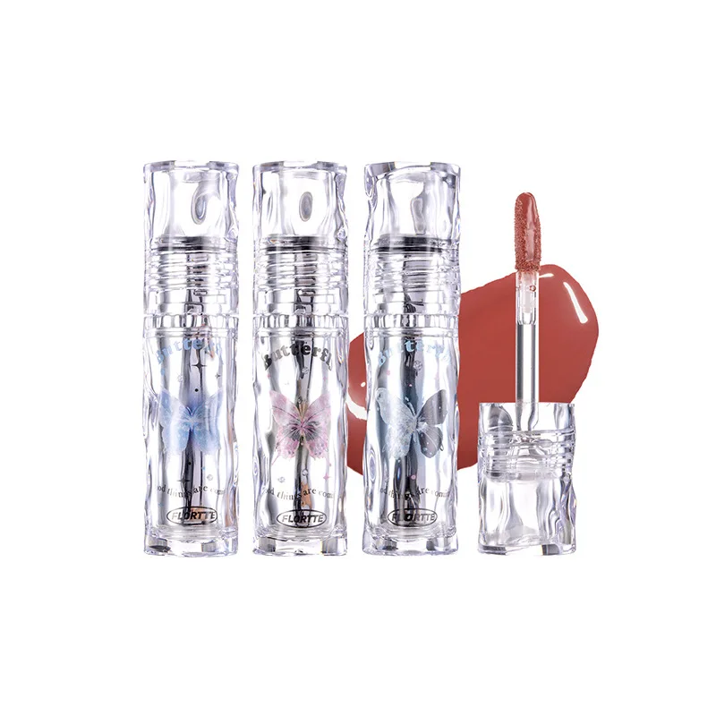 Lip Gloss Lip Makeup Lip Glaze Lip Plumper Pink Water Gloss Clear Waterproof Non-stick Cup Hydrating Fade Lip Lines