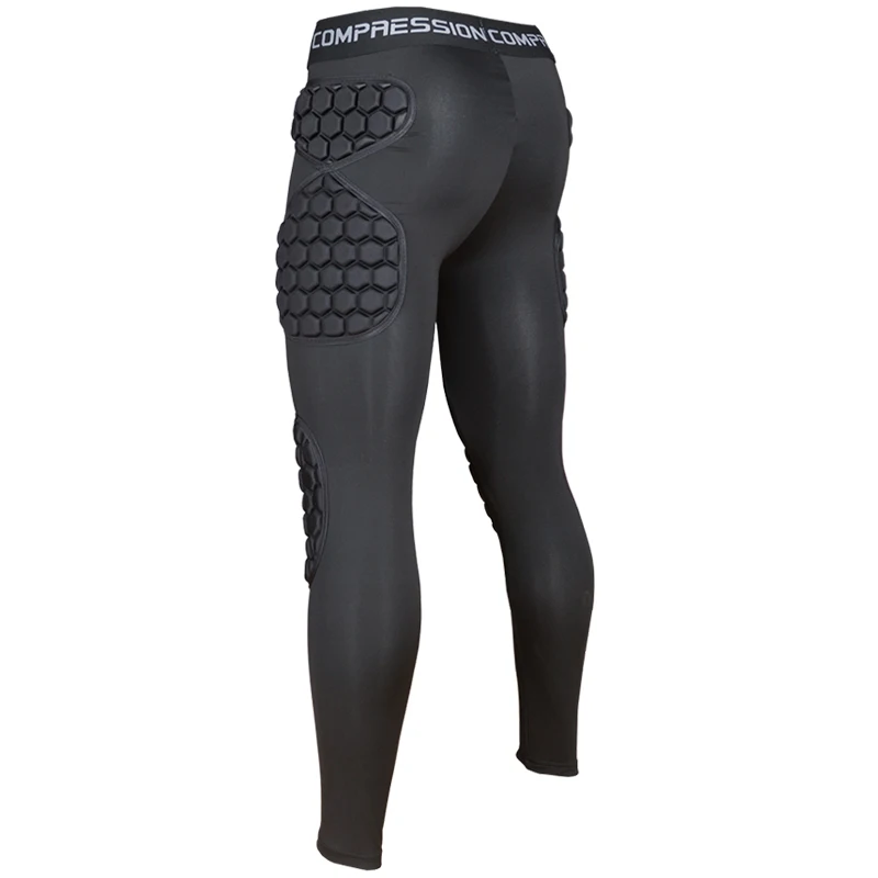 Men Soccer Goalkeeper Training Pants EVA Thicken Sponge Protection Mens Football Rugby Knee Hip Pad Trousers Long Pant