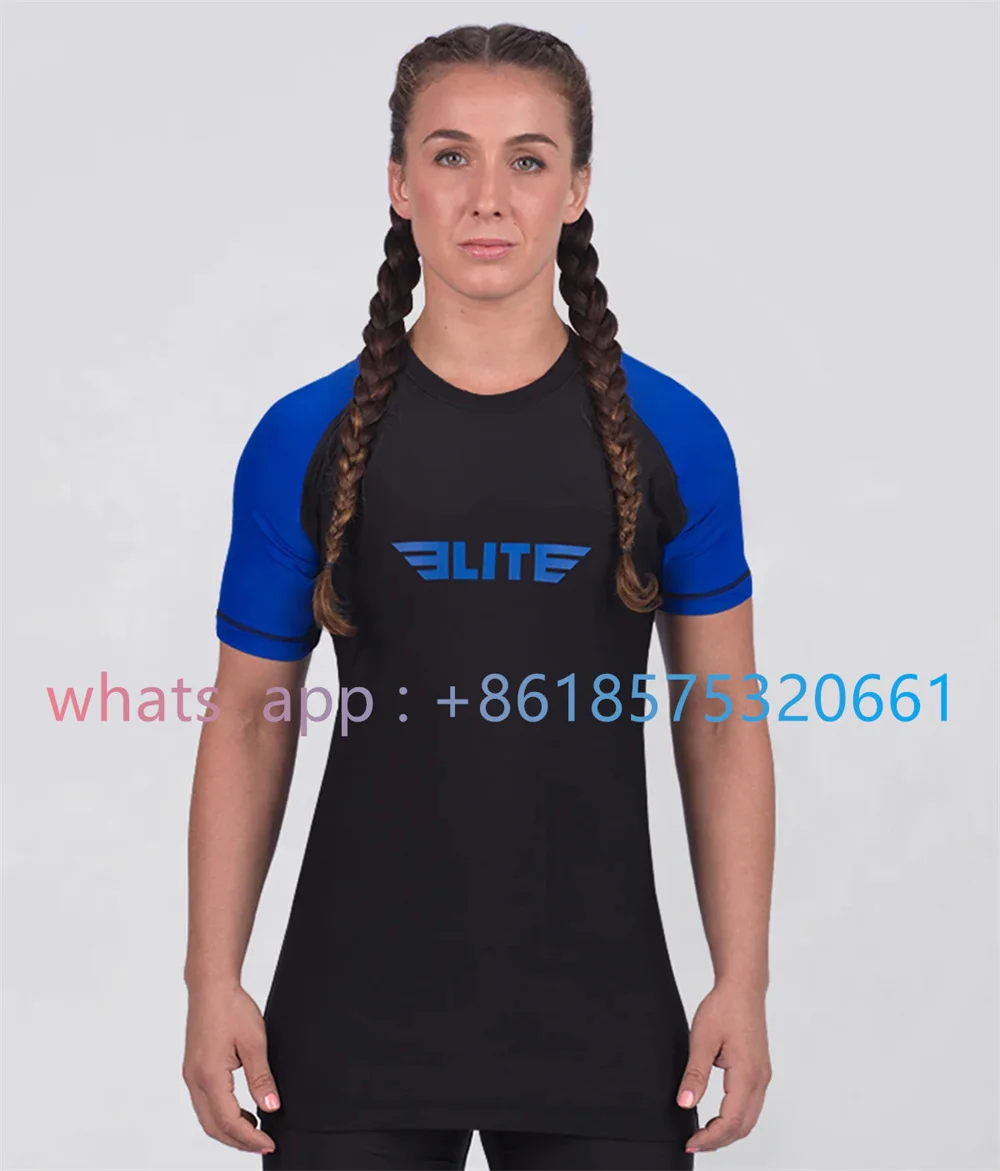 Women's Short Sleeve Jiu Jitsu BJJ Rash Guard Surf Rash Guard Surfing Diving Swimwear Tight T-Shirt Snorkeling Skins Top