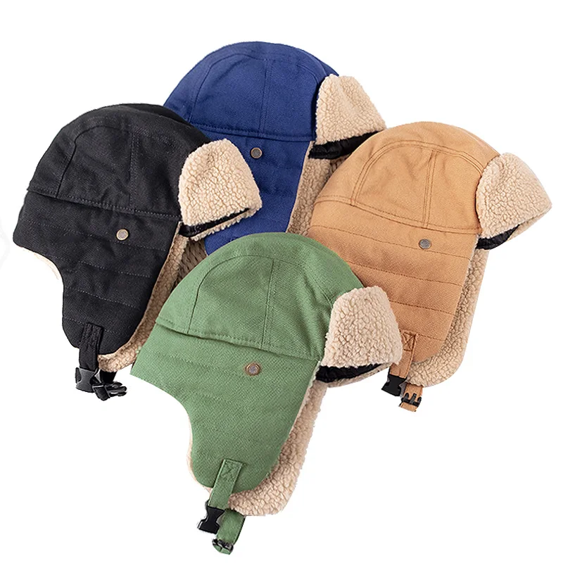 Winter Hat Windproof Cycling Skiing Winter Snow Hats Warm Bomber Hats Earflap Hat Men Women Ear Flap for Women winter hat knitted earflap hat