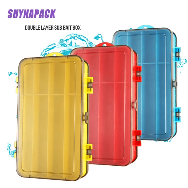 Baffle Fishing Tackle Boxes Double Layer Bait Container Portable Lure  Storage Multi Compartments Big Gear Case Suitcase Tool Box - AliExpress