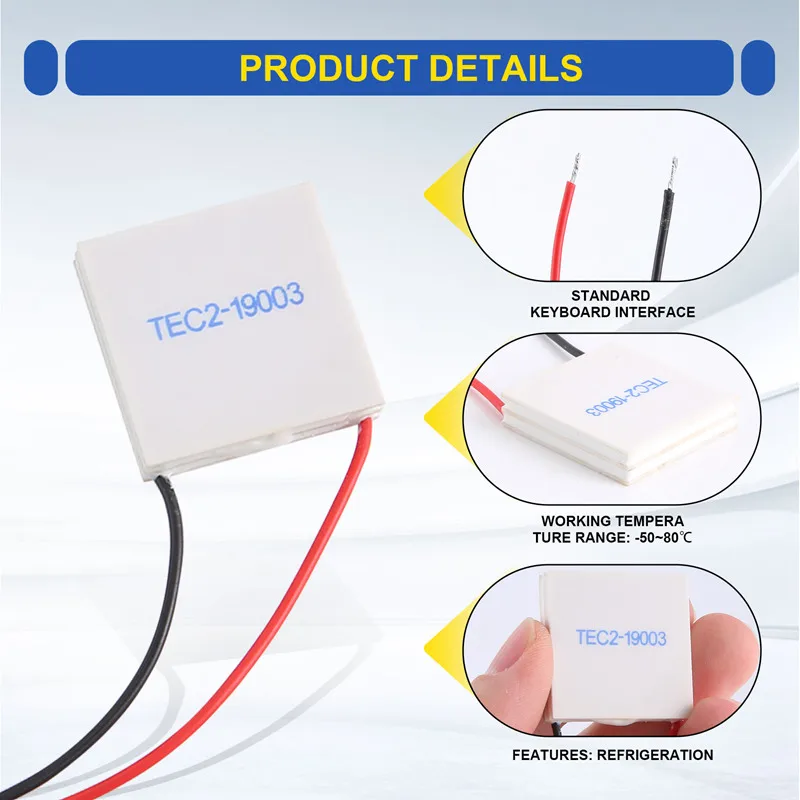 A29F-TEC2-19003 Thermoelectric Cooler Peltier 30X30mm 19003 Double Elements Module Electronic Cooling Sheet