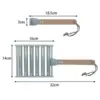 Stainless Steel BBQ Tools with Rustproof Square Grilling Grid Sausage Roller Rack Easy To Clean Party Camping Sausage Tools 6