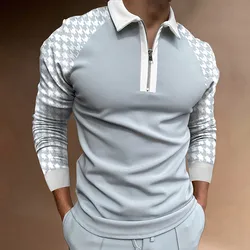Spring Autumn KPOP Fashion Style Harajuku Slim Fit Tshirts Loose Casual All Match Zipper T-shirts Lapel Long Sleeve POLO Shirt